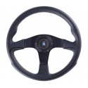 Nardi Challenge Steering Wheel - Leather with Black Spokes - 350mm