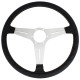 Nardi Classic Steering Wheel - Leather with Satin Spokes & Grey Stitching - 340mm