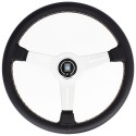 Nardi Classic Steering Wheel - Leather with Satin Spokes & Grey Stitching - 360mm 