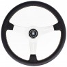 Nardi Classic Steering Wheel - Leather with Satin Spokes & Grey Stitching - 360mm