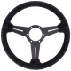 Nardi Classic Lenkrad - Suede with Black Spokes 330-360mm