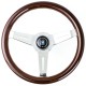 Nardi Classic Lenkrad - Wood with Polished Spokes