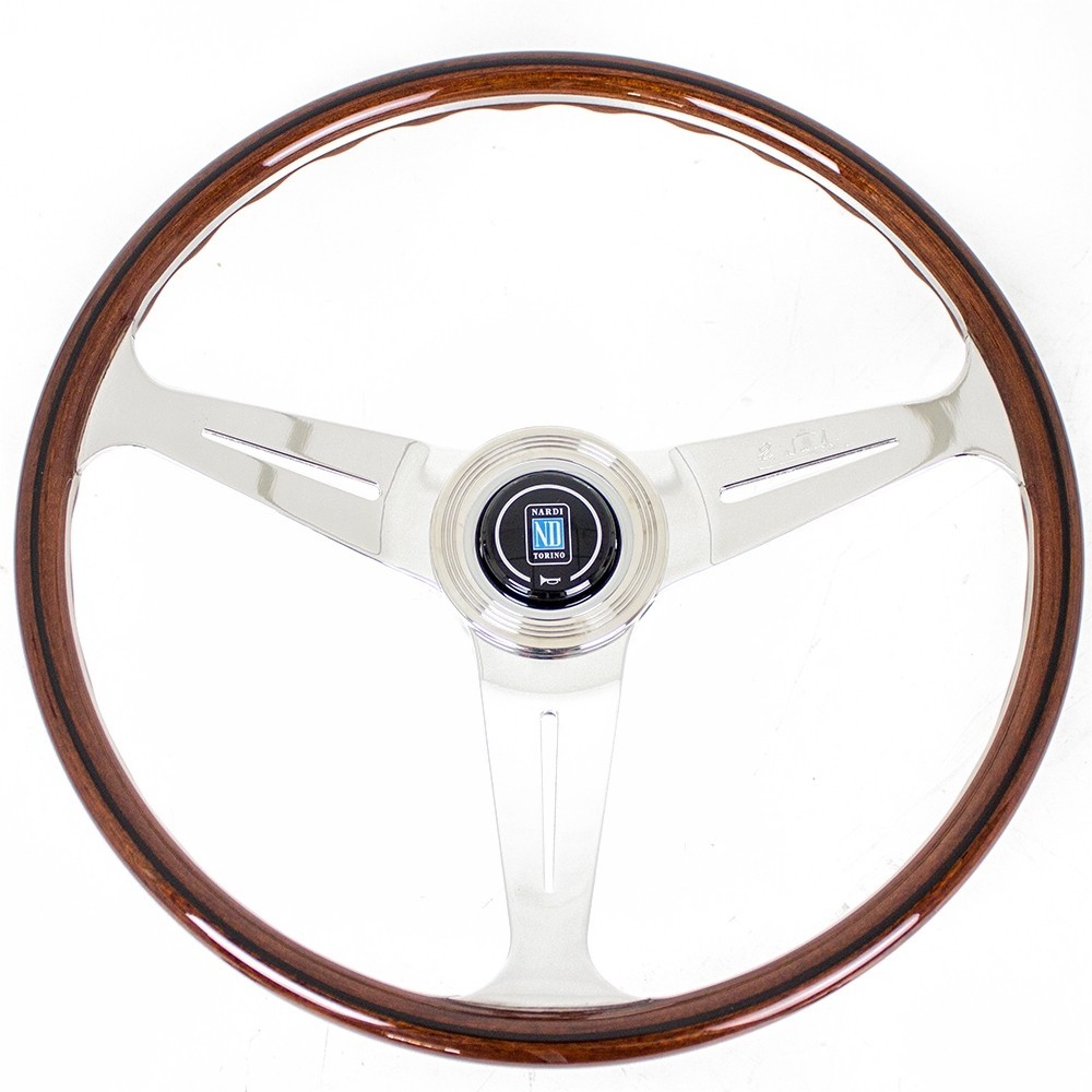 Nardi Classic Steering Wheel With 21mm Grip - Wood with Polished