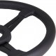 Nardi Classic Steering Wheel with Leather Trim Ring - Leather with Black Spokes & Grey Stitching - 360mm