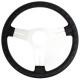 Nardi Competition Steering Wheel - Leather with Satin Spokes & Grey Stitching - 330mm