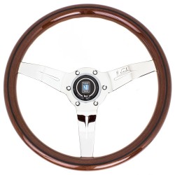 Nardi Deep Corn Steering Wheel - Wood with Polished Spokes