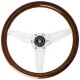 Nardi Deep Corn Steering Wheel - Wood with Polished Spokes