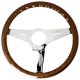 Nardi Deep Corn Steering Wheel - Wood with Polished Spokes
