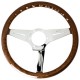 Nardi Deep Corn Steering Wheel - Wood with Polished Spokes