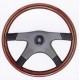 Nardi Gara 4/4 Steering Wheel - Wood with Anthracite Centre - 365mm