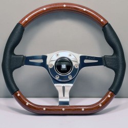 Nardi Kallista Steering Wheel - Perforated Leather with Polished Spokes