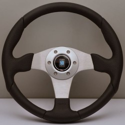 Nardi ND1 Steering Wheel - Leather with Satin Spokes - 350mm 