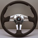 Nardi ND4 Steering Wheel - Perforated Leather with Polished Spokes - 350mm