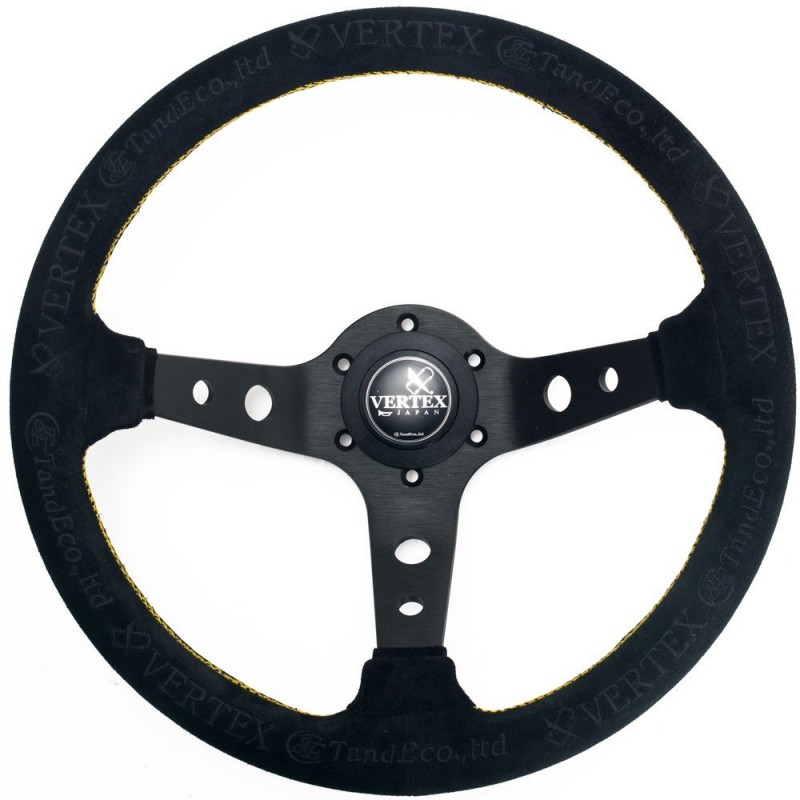 T&E Vertex JDM Steering Wheel King of Vertex Suede JDM Heart