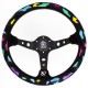 T&E Vertex JDM Steering Wheel - Leopard Ring