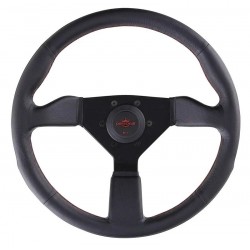 Nardi Personal Neo Grinta Steering Wheel 350mm with Red Stitching and Black Spokes